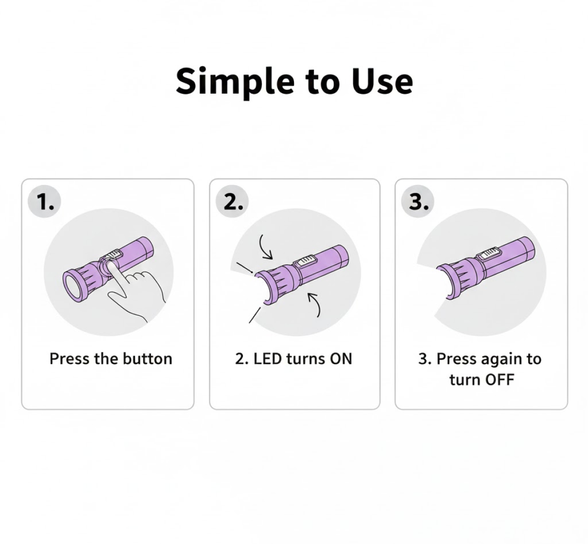 Mini LED Flashlight Keychain Torch (Mix Color & 1 Pc)