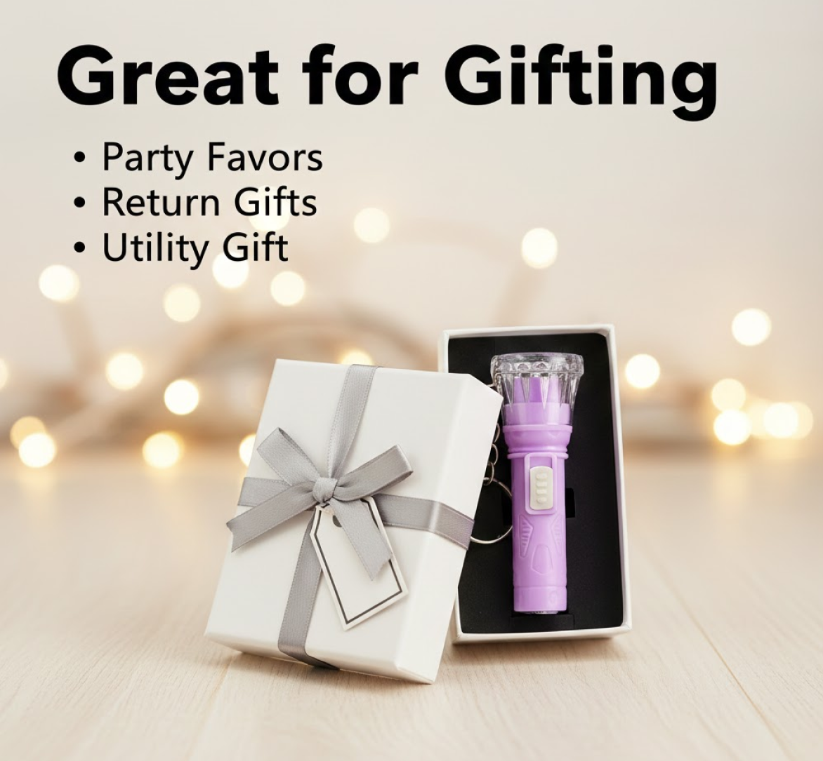 Mini LED Flashlight Keychain Torch (Mix Color & 1 Pc)