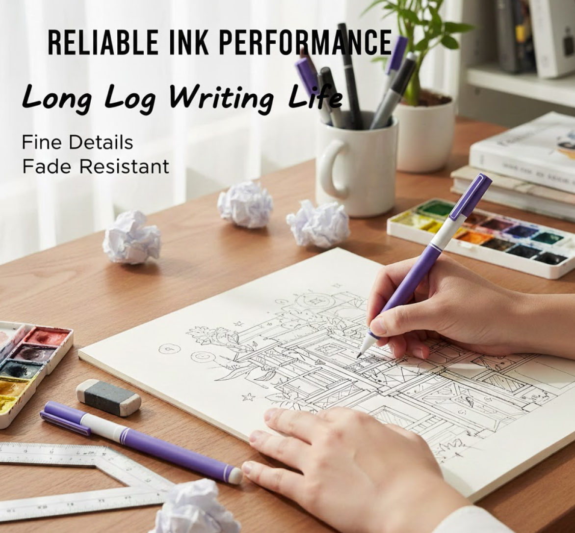 Large Black ball Pens Set Drawing Writing Pen 0.5 mm (1 Pc)