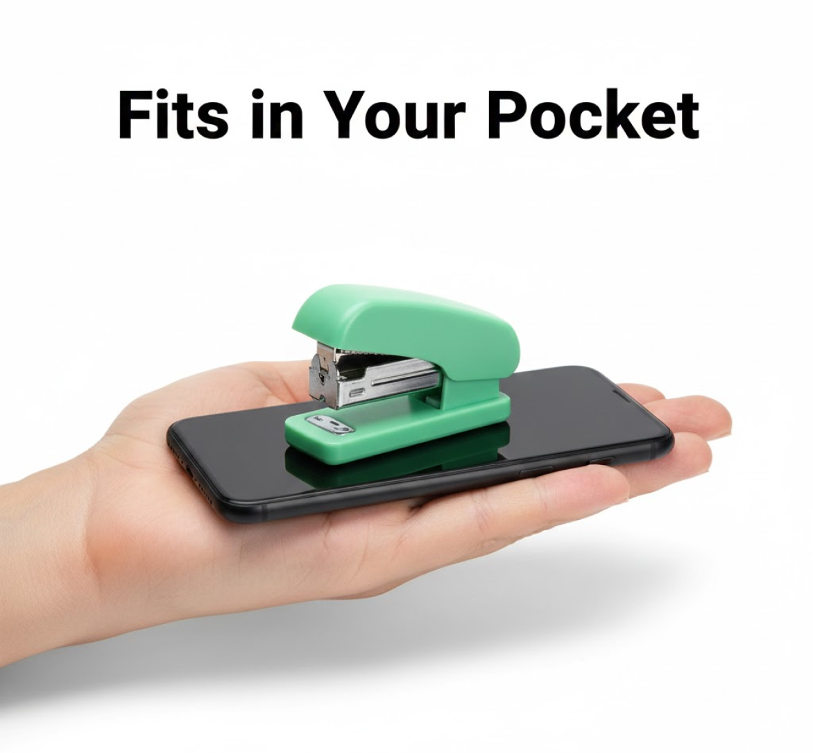 Mini Stapler with 1 Strip of Staples (1 Set)