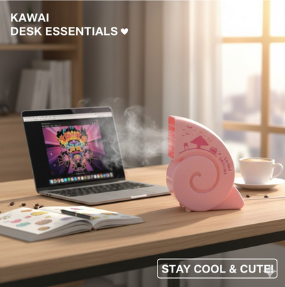 Cute USB Mini Fan: Bright, Quiet & Portable for Your Desk (Battery Not Included)