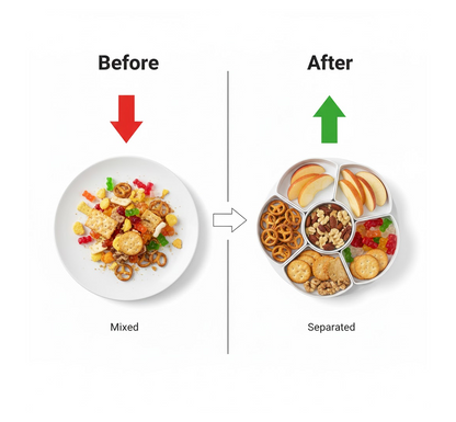 Large Compartment Box | Creative Divided Food Fruit Plate