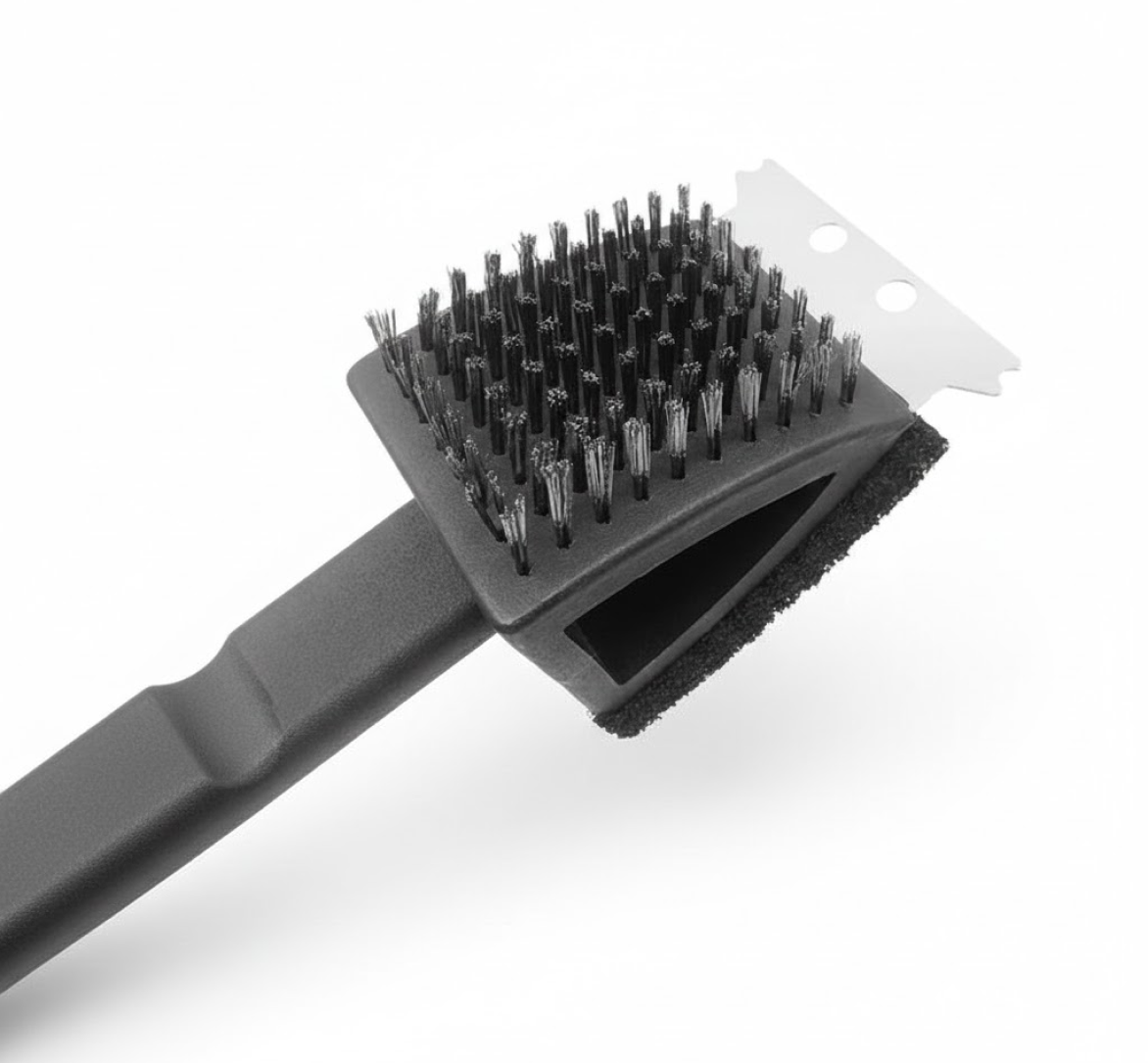 Black 2 Side Use Brush Scarp Cleaning Brush &  Wire Brush for Garage Use