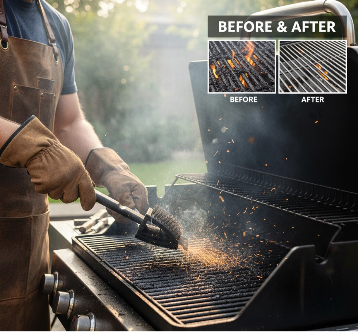 Black 2 Side Use Brush Scarp Cleaning Brush &  Wire Brush for Garage Use