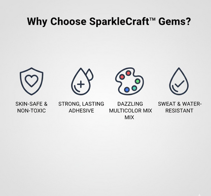 Self Adhesive Crystal Stickers for Art, Craft, Jewelry, Phone & School Projects