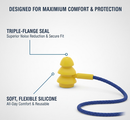 Soft Silicone Ear Plugs Hearing Protection (2 Pc Set)