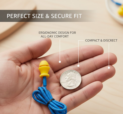 Soft Silicone Ear Plugs Hearing Protection (2 Pc Set)