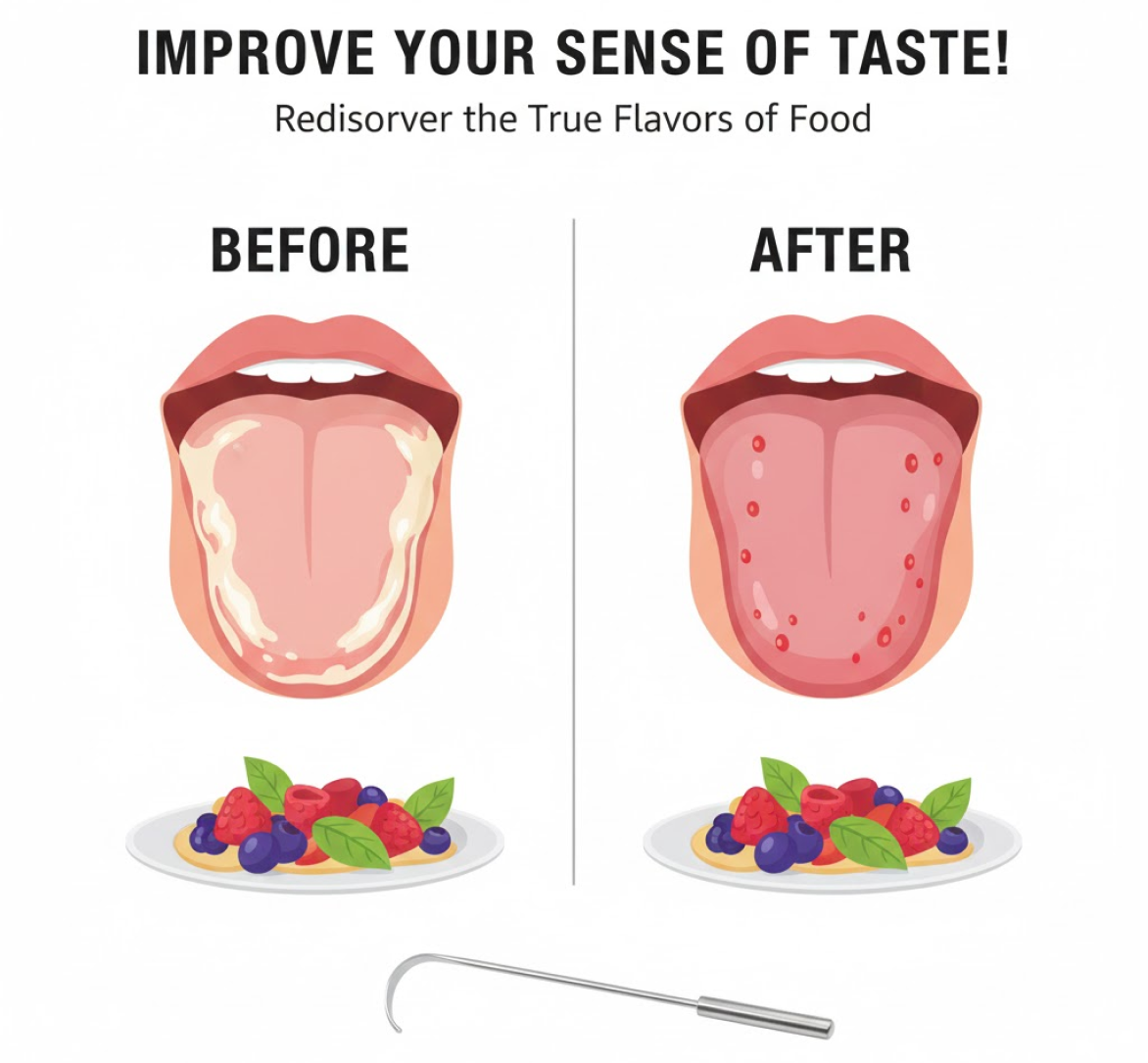 Tongue Cleaner For Kids & Adults | Tongue Scraper For Bad Breath, Maintain Oral Hygiene for Daily Use | for Fresh Breath & Bacteria Removal | Improved Taste (Steel, Copper, Tongue Cleaner / 1 Pc)