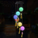 Crystal ball wind chime with solar LED lights