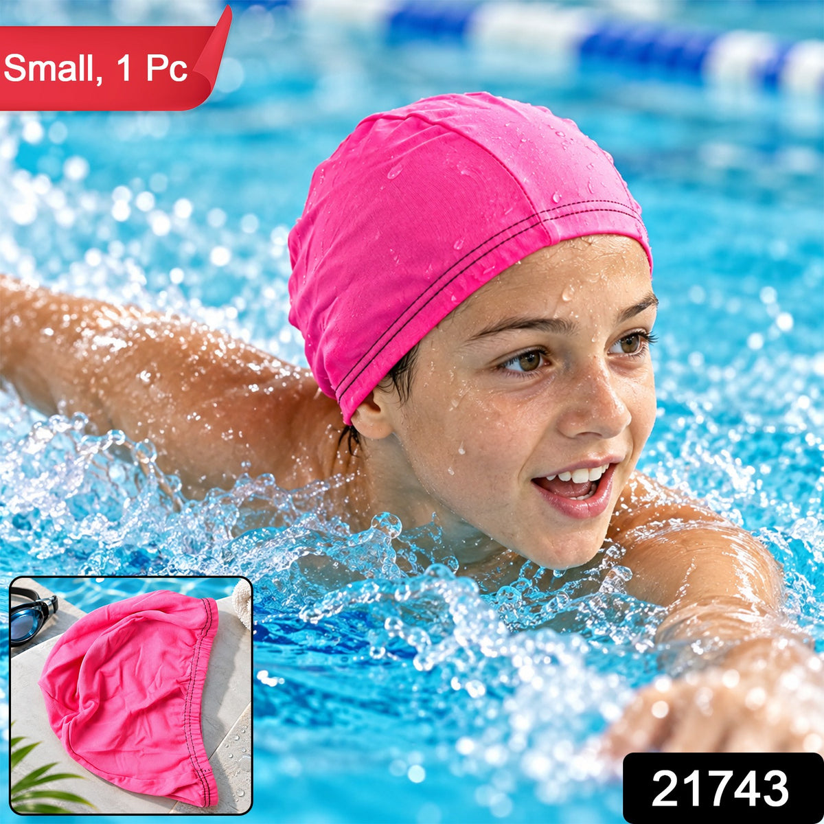 Swimming Cap for Swimmers, Snug Fit Swim Cap for Pool Training and Laps (1 Pc)
