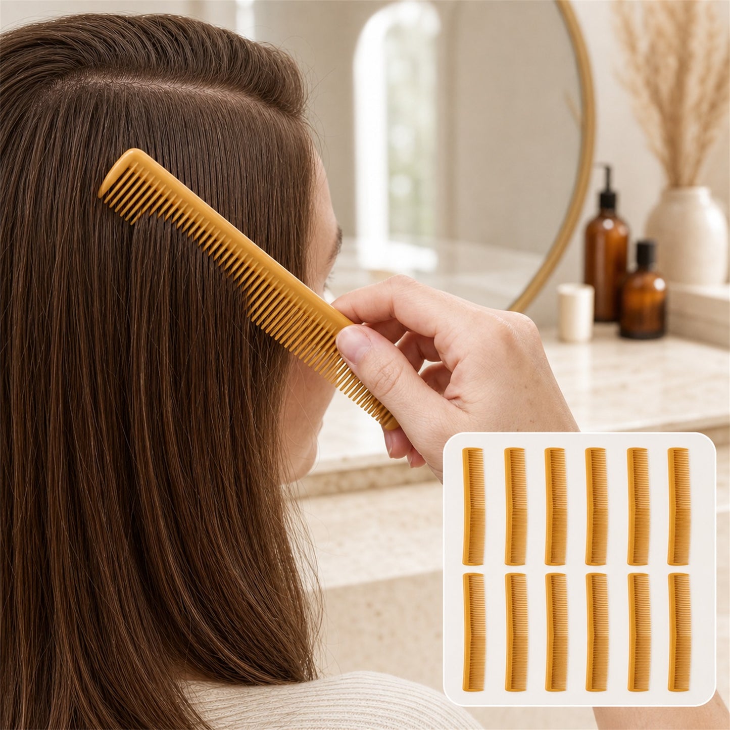Plastic Hair Comb Set – Durable & Anti-Static for Daily Use