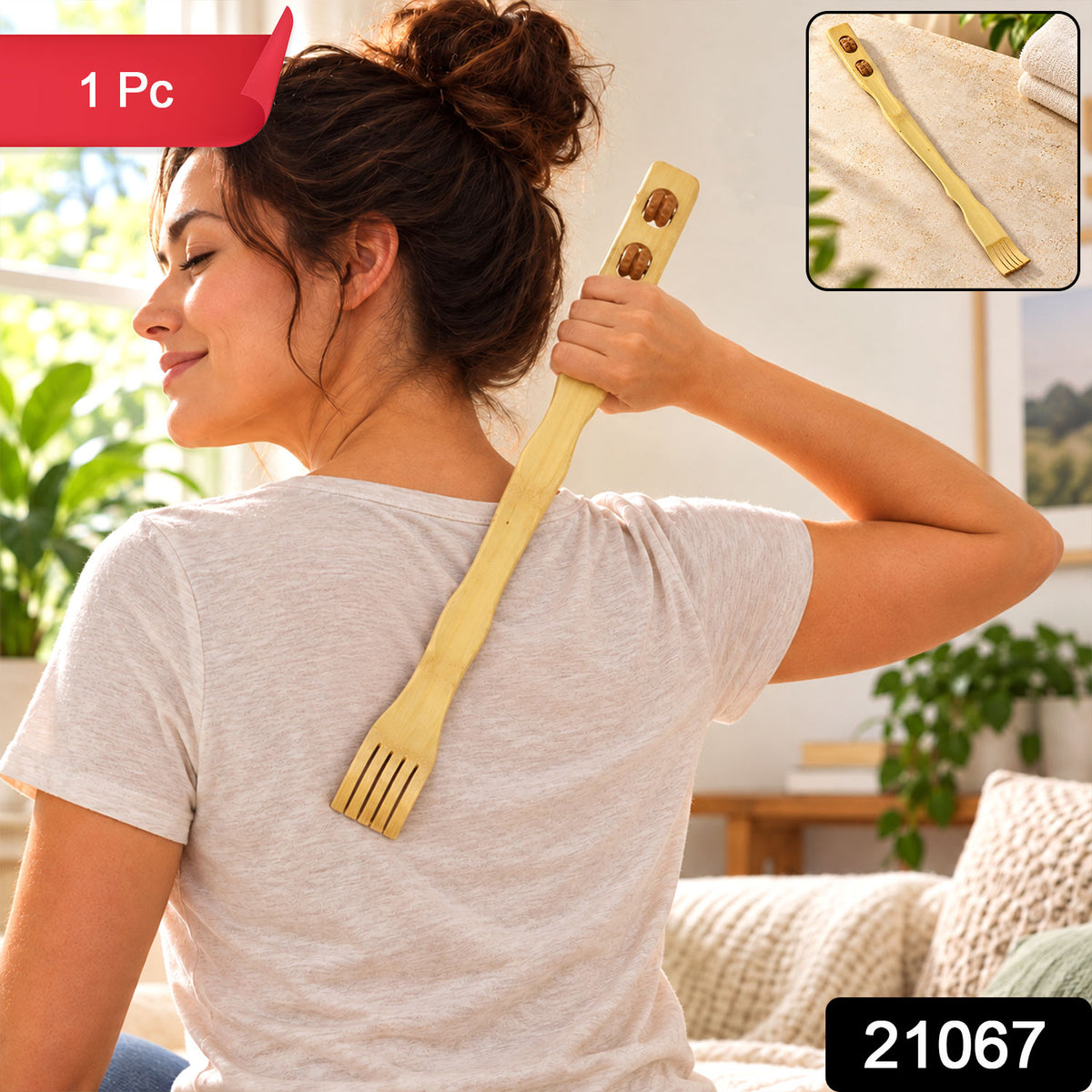 Wooden Back Massager Stick – Effective Muscle & Stress Relief