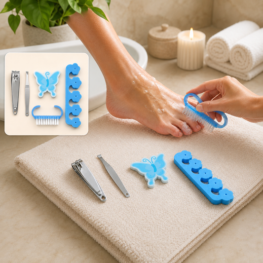 Premium 5 in 1 manicure pedicure kit – Complete nail care tools for home & travel