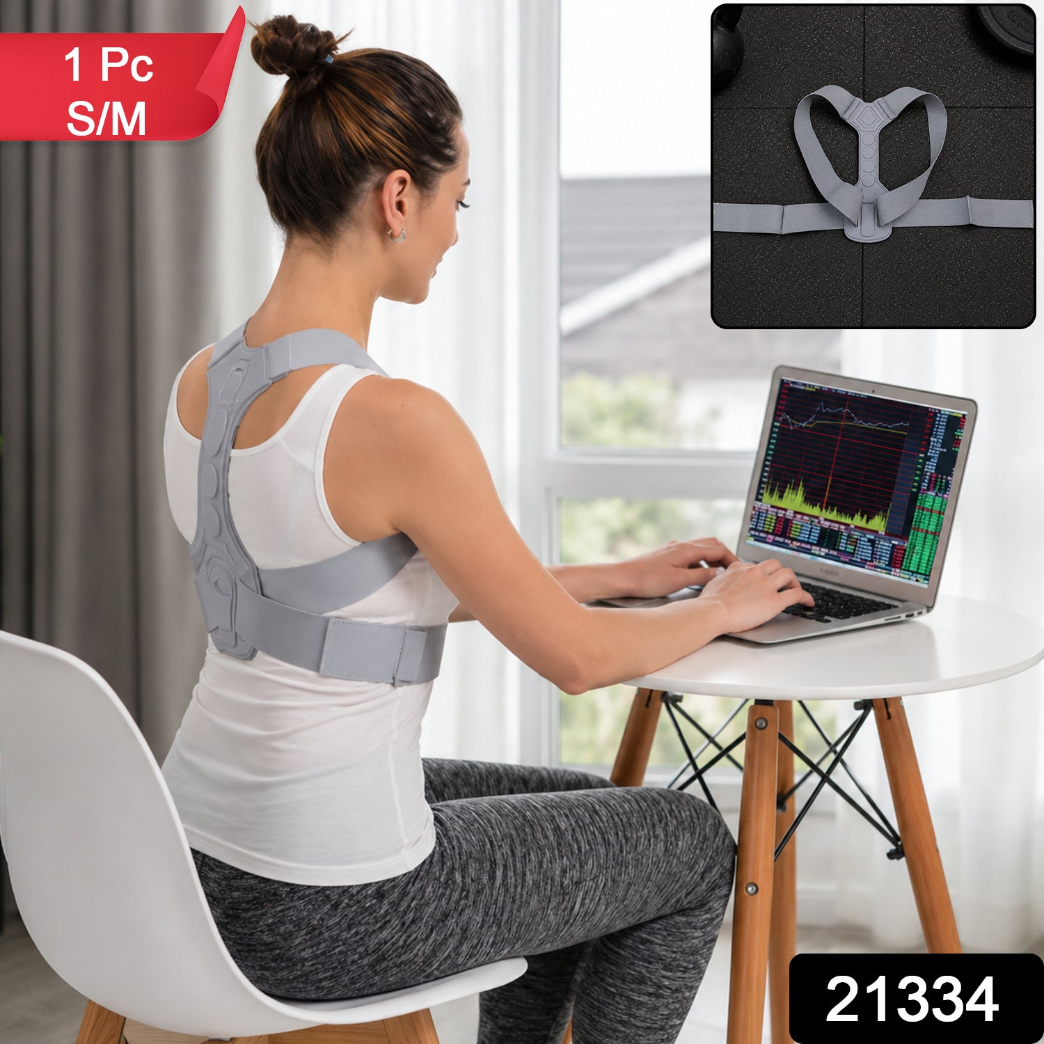 21334 small medium posture corrector belt SKU image