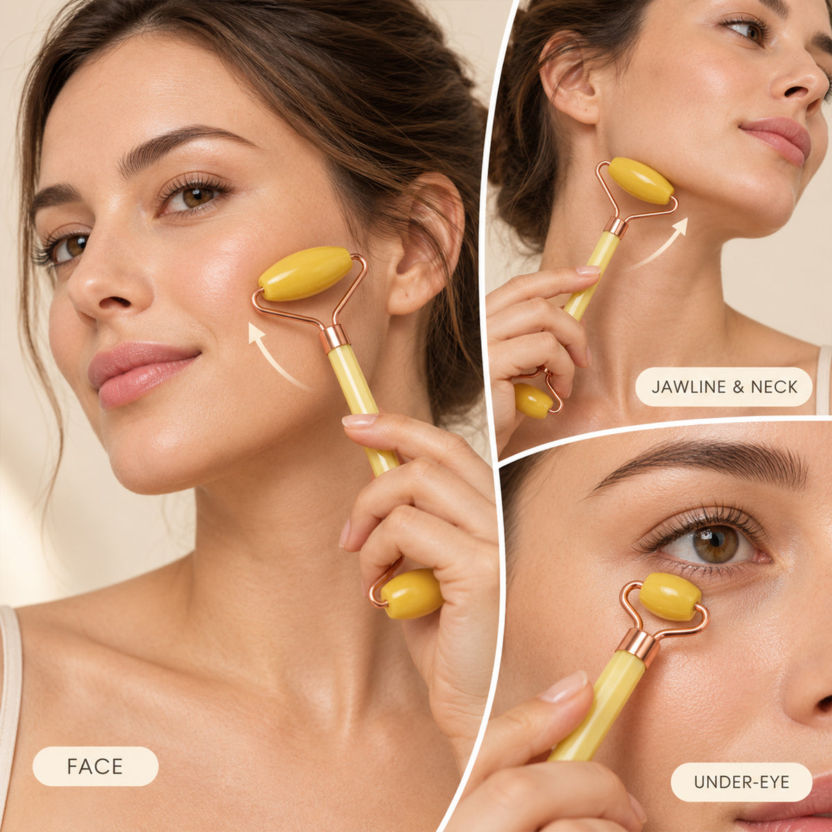 Facial roller use areas