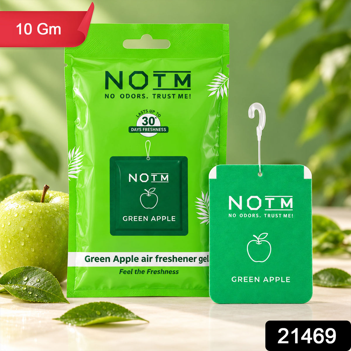 Green Apple Hanging Air Freshener Gel – Long Lasting Fruity Fragrance