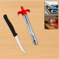 Stainless Steel Gas Lighter & Knife Set – 2-in-1 Kitchen Tool | ChefArmor