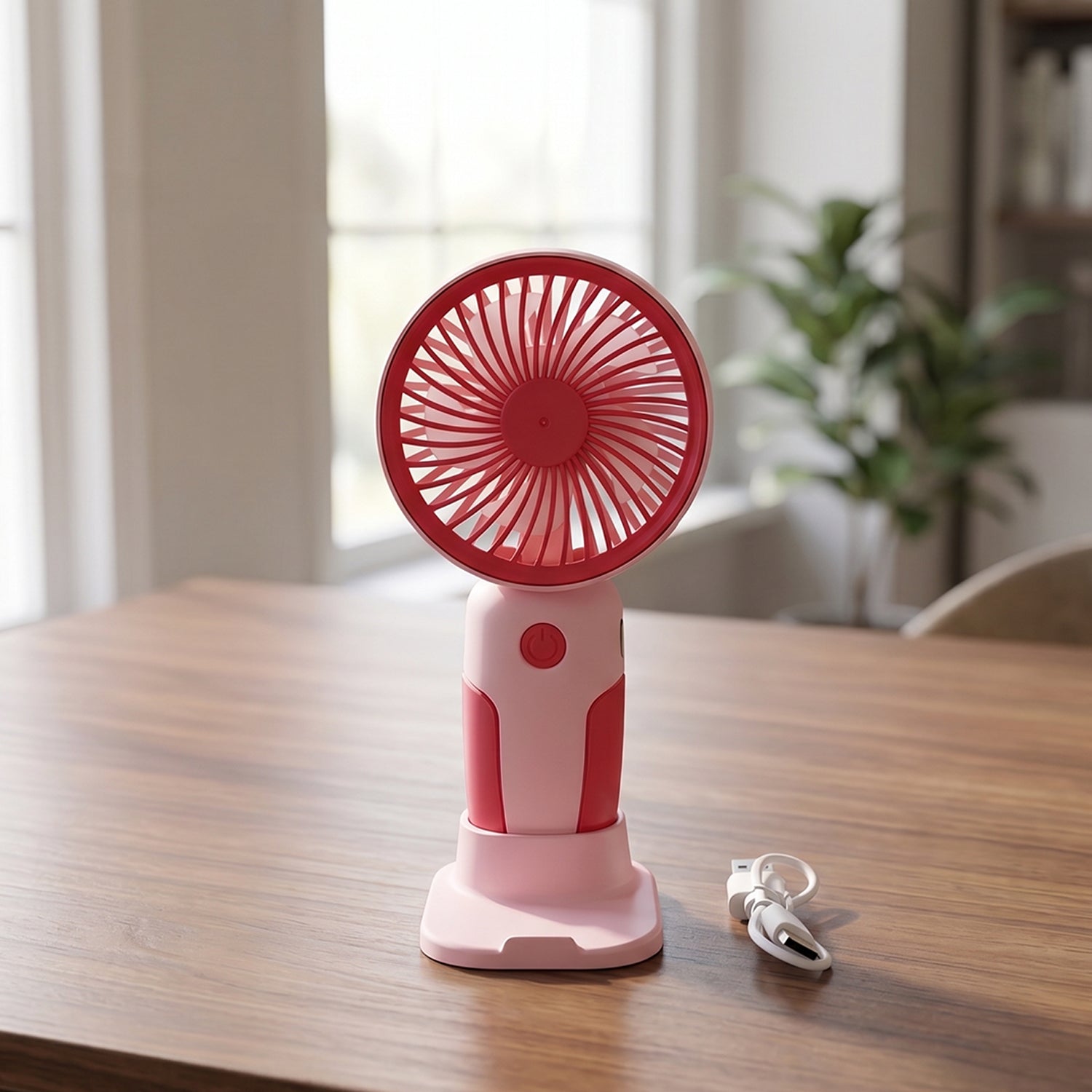 21638 mini handheld fan white background