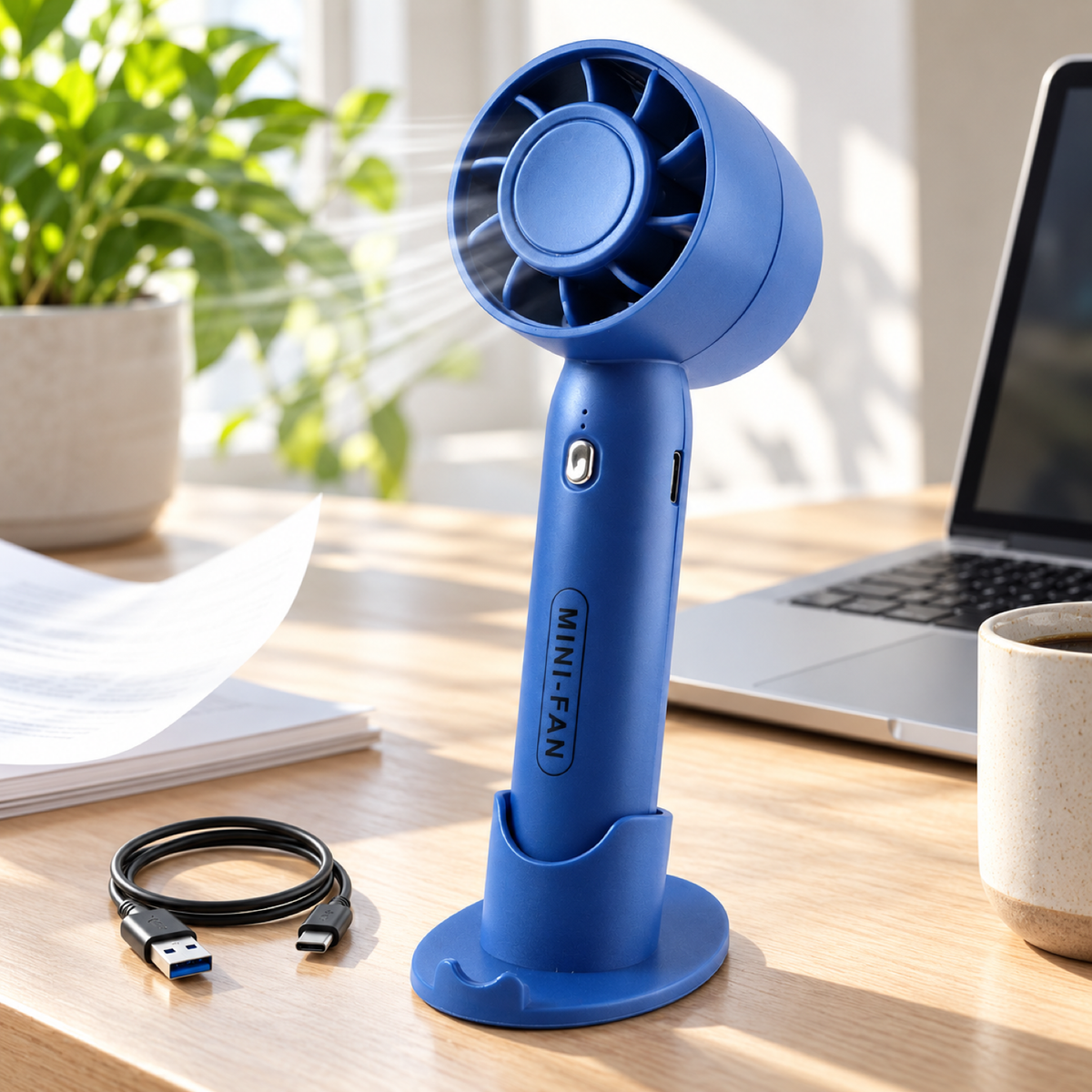 Rechargeable Mini Handheld Fan – Portable Personal Cooling — 21642_mini_handheld_fan_no6 showcase image
