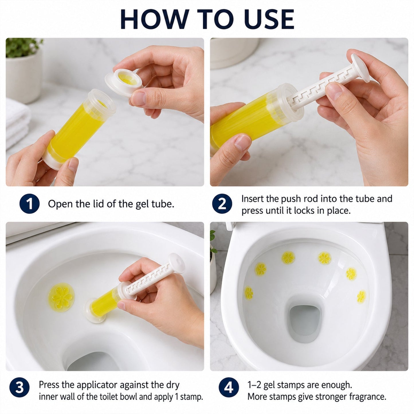 Toilet Gel Cleaner with Box Flower-Shaped Bowl Cleaner for Fresh Bathroom (1 Pc)