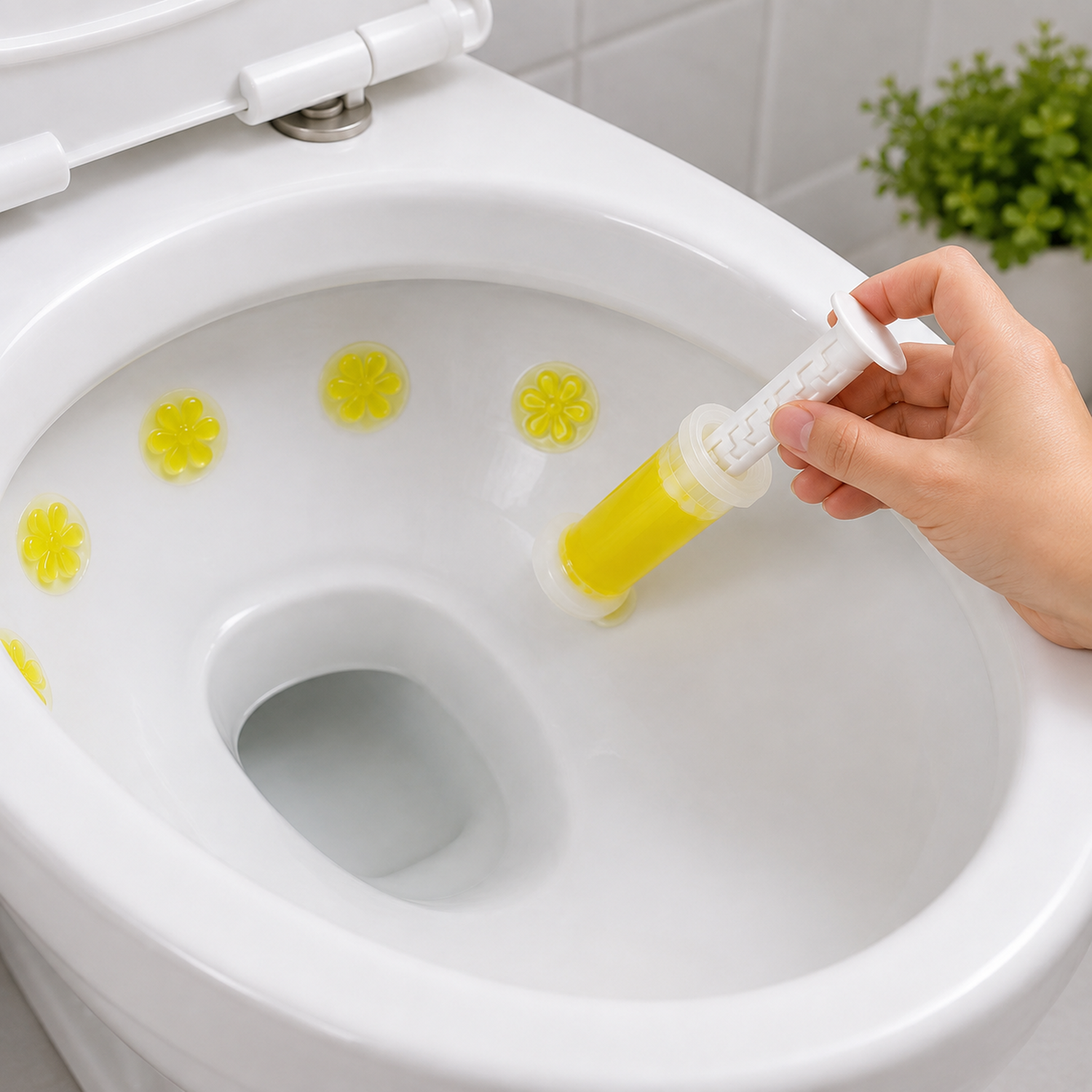 Flower-Shaped Toilet Gel Cleaner with Box – Effective stain removal