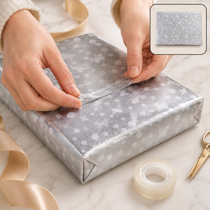 Silver Decorative Gift Wrapping Paper Sheets – 20 Pieces Premium Pack