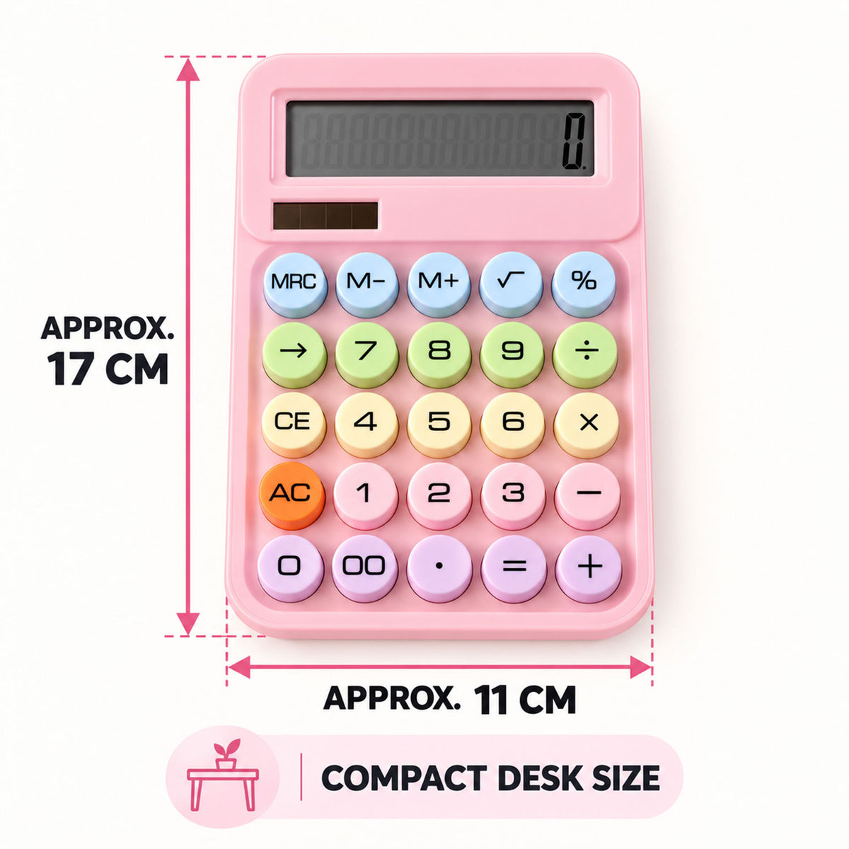 Mechanical switch desktop calculator - dimensions