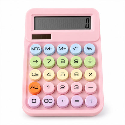 Mechanical switch desktop calculator - white background