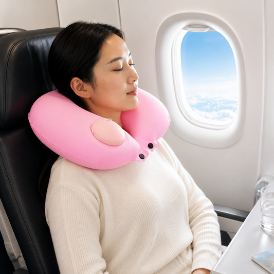 Inflatable Travel Neck Pillow – Ergonomic Adjustable Comfort