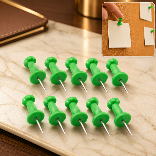 Green Push Pins – Strong Metal & Easy Grip for Notice Boards