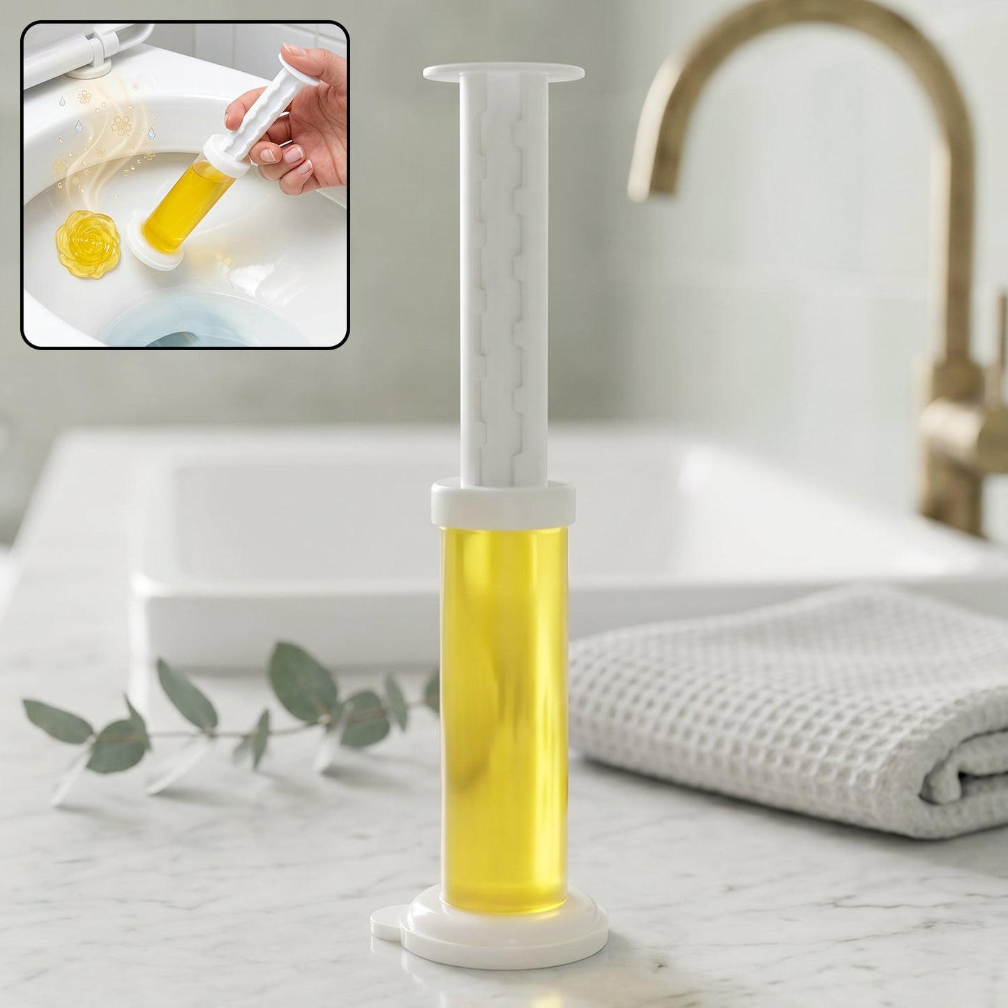Toilet Gel Cleaner Long-Lasting Flower-Shaped Bowl Cleaner for Fresh Bathroom (1 Pc)