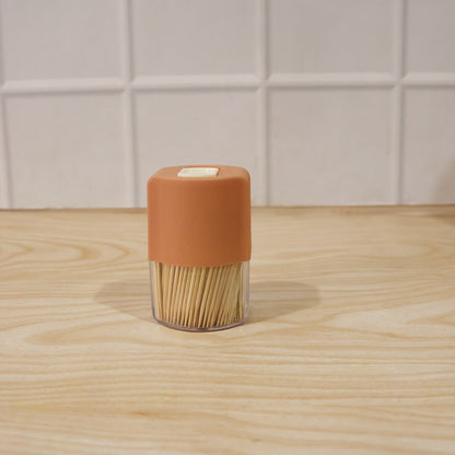 Toothpick Dispenser Box Set Automatic Pop-Up Holder for Dining Table (1 Set)