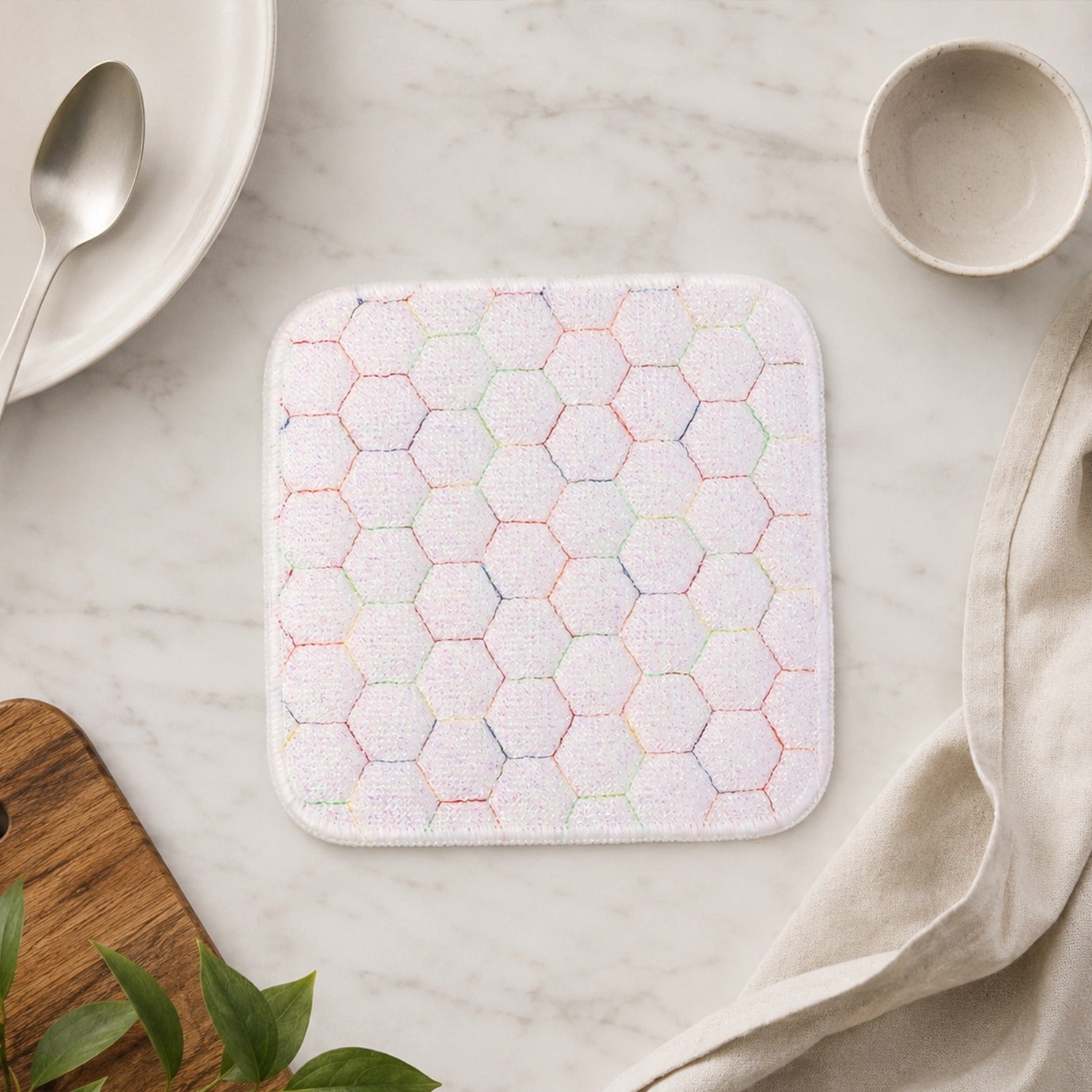 Dish Washing Scrub Pad Heavy Duty Kitchen Scrubber for Utensils Pots 18x18cm (1 Pc)