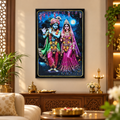 Radha Krishna Wall Frame – Divine Home Decor for Spiritual Spaces