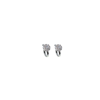 Silver-Plated AD Clip-On Nose Ring & Hoop Earrings Combo Pack of 2