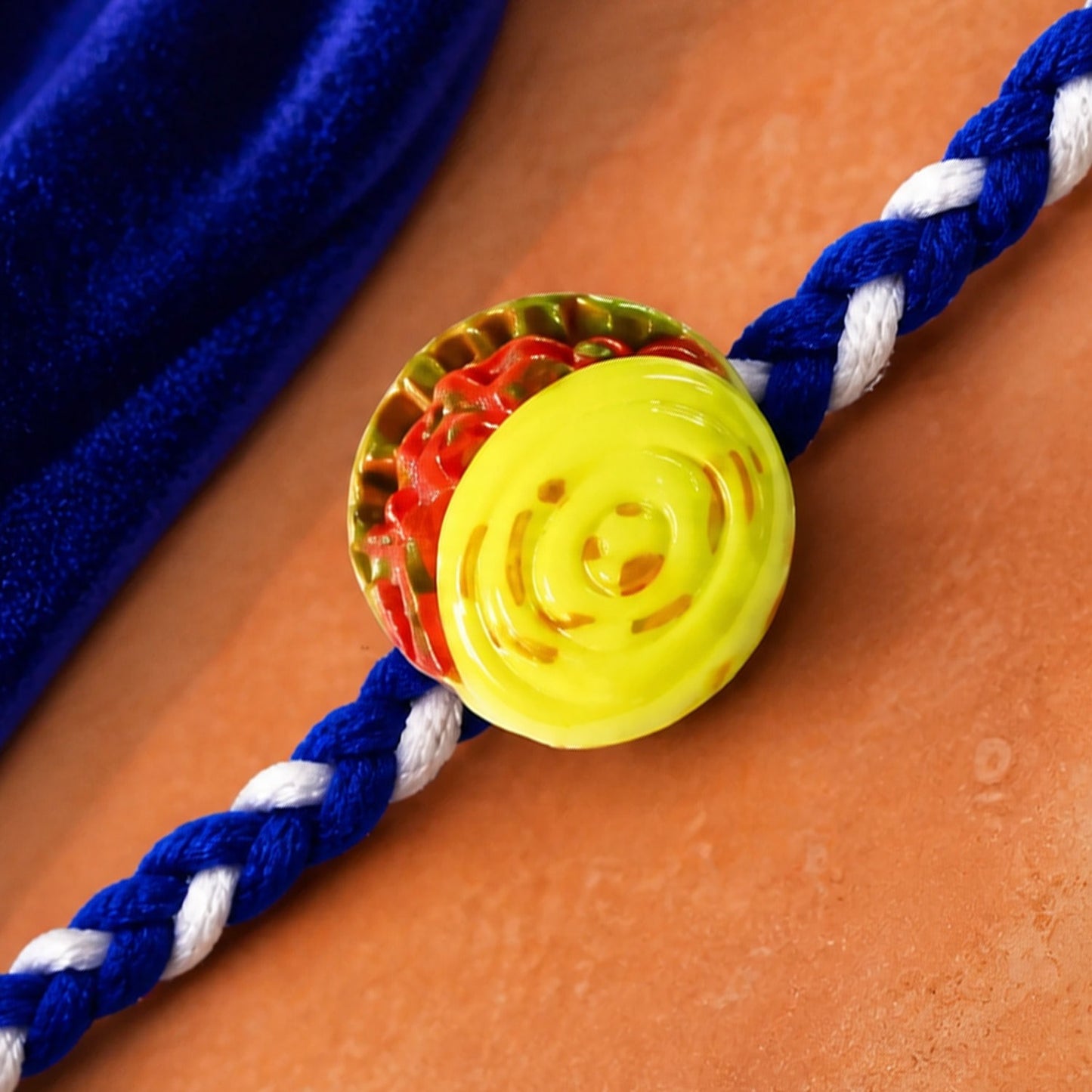Yellow Sweet Dessert Dori Rakhi, Elegant & Festive Design