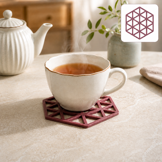 PVC Tea Coaster – Heat Resistant, Non-Slip Mat | Dish Verse