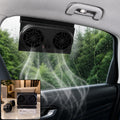 Solar Powered Car Window Ventilation Fan with Dual Airflow Cooling Unit (1 Set)