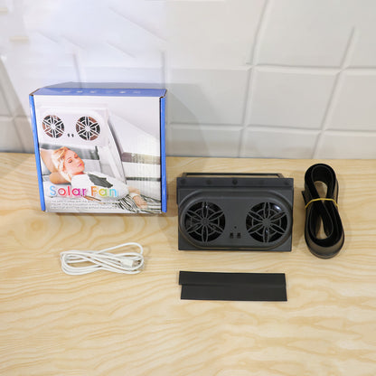 Solar car ventilation fan live product photo