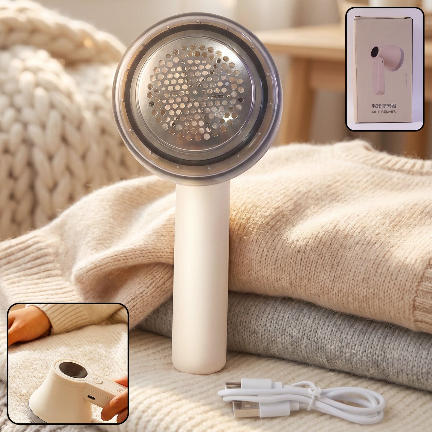 Fabric Shaver Composite View Showing Device