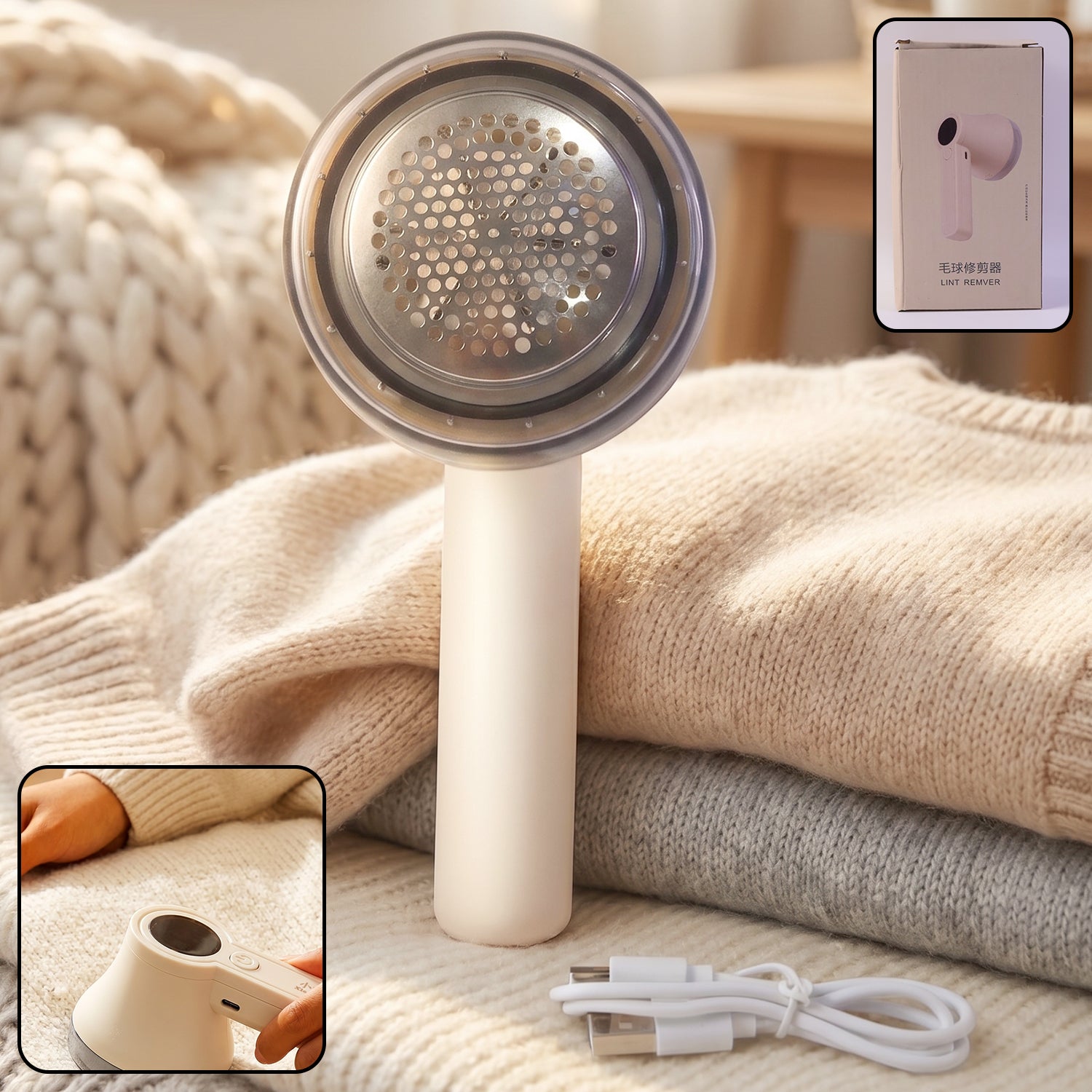 Fabric Shaver Composite View Showing Device