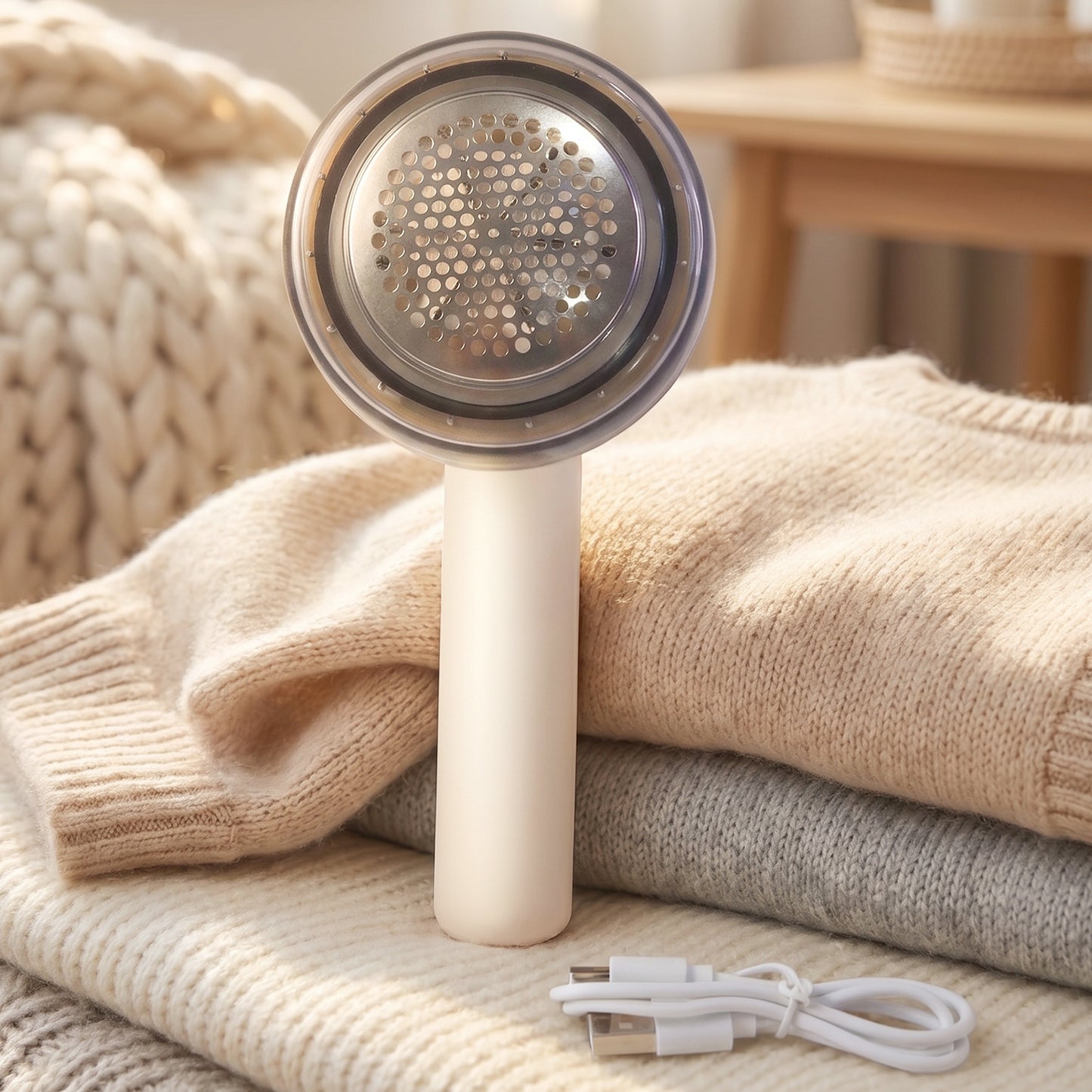 Rechargeable Electric Fabric Shaver for Clothes and Upholstery