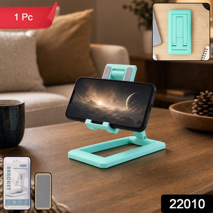 Foldable Plastic Mobile Phone Holder Stand Adjustable Desk Stand for Office (1 Pc)