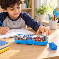 Plastic Stationery Pencil Box with Attached Sharpener for School (1 Pc)