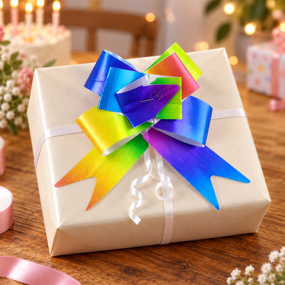 Colourful Pull Bow Ribbons for Gift Wrapping, Bouquets and Hampers (5 Pc)