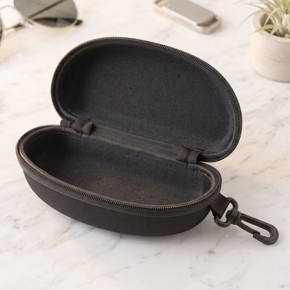 Hard shell glasses case open view
