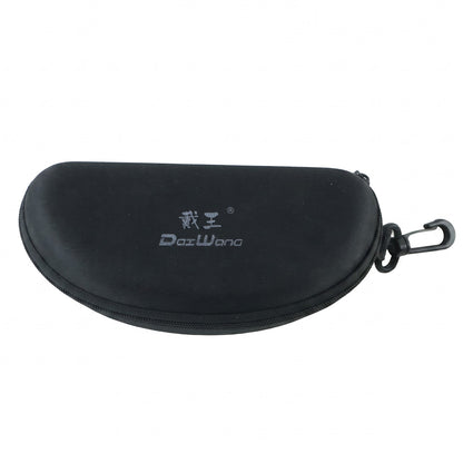 Zipper glasses case with clip