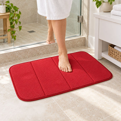 Textured padded bathroom mat view 01