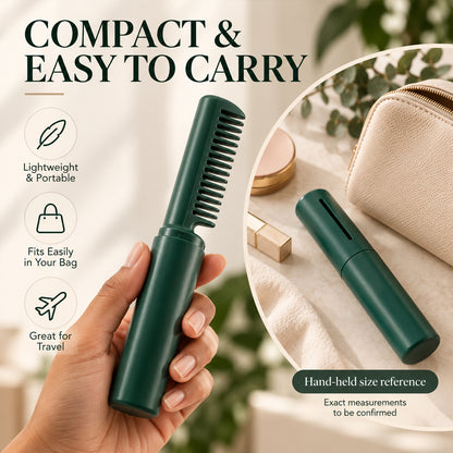 Cordless hair straightener comb with removable cap 04