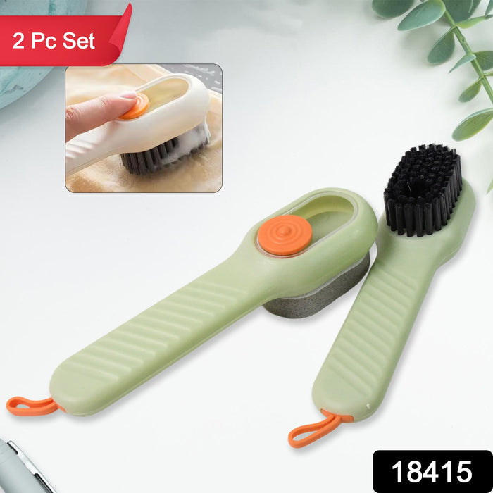 Multifunctional Scrubbing Brush with Liquid / Soap Dispenser (2 Pc Set)